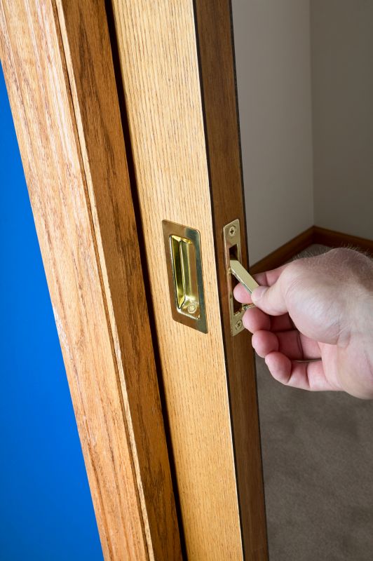 Close-up of Pocket Door Hardware